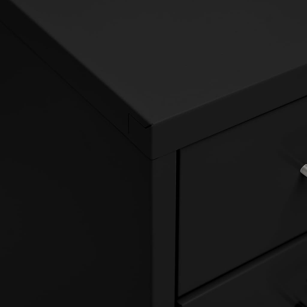 Mobile File Cabinet | Black | Metal | Tall | Sleek | Mobile File Cabinet