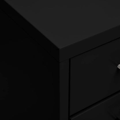 Mobile File Cabinet | Black | Metal | Tall | Sleek | Mobile File Cabinet