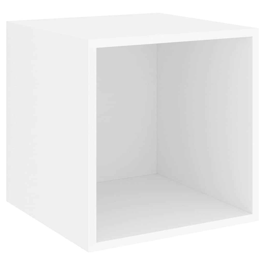 5 Piece TV Cabinet Set White Engineered Wood