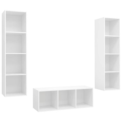 TV Cabinet Set | White | Engineered Wood | Medium | TV Cabinet Set