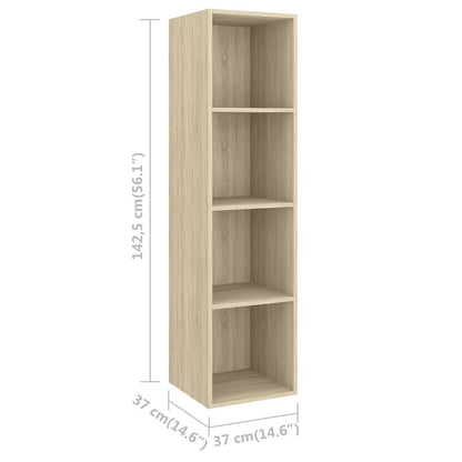 3 Piece TV Cabinet Set Sonoma Oak Engineered Wood