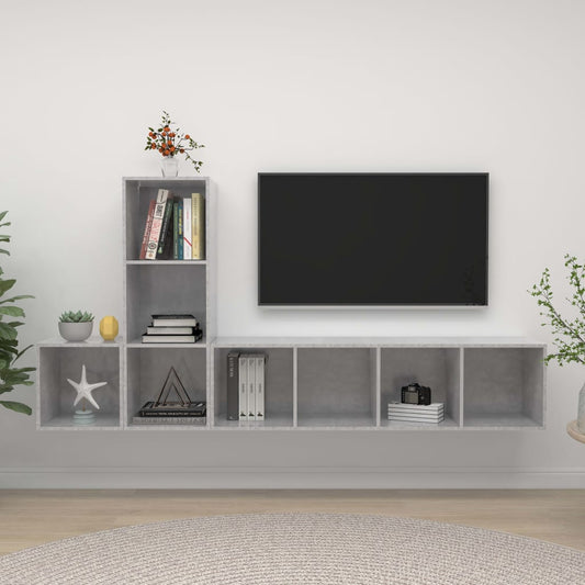 TV Cabinet Set | Concrete Grey | Engineered Wood | TV Cabinet Set