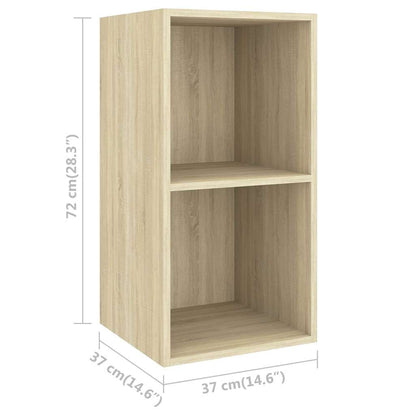 4 Piece Wall-mounted TV Cabinet Set Sonoma Oak Engineered Wood