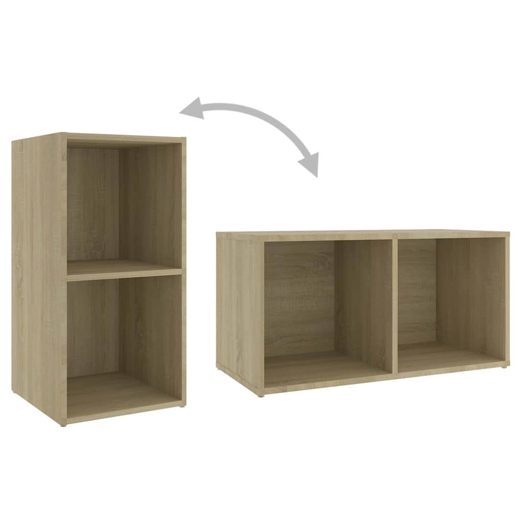 2 Piece TV Cabinet Set Sonoma Oak 72x35x36,5 cm Engineered Wood