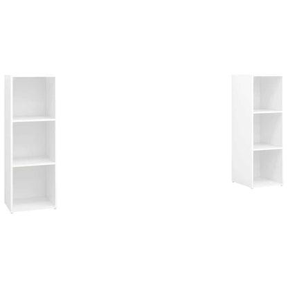 TV Cabinets 2 pcs White 107x35x37 cm Engineered Wood