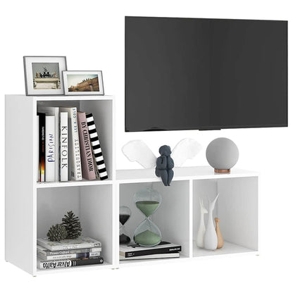 2 Piece TV Cabinet Set White 72x35x36,5 cm Engineered Wood