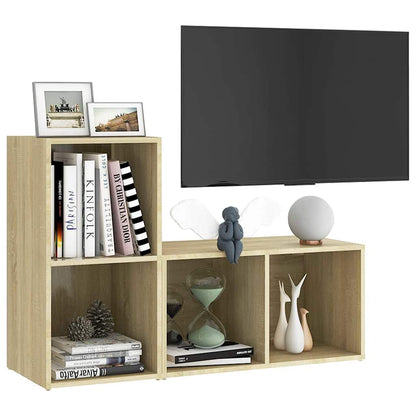 2 Piece TV Cabinet Set Sonoma Oak 72x35x36,5 cm Engineered Wood