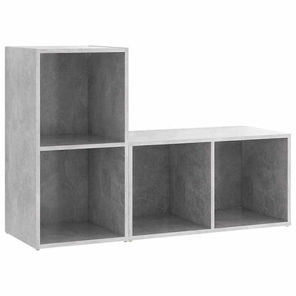 2 Piece TV Cabinet Set Concrete Grey 72x35x36,5 cm Engineered Wood