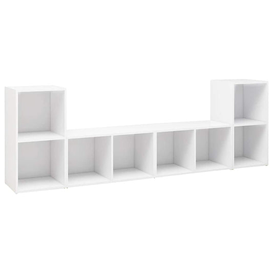 4 Piece TV Cabinet Set White 72x35x36,5 cm Engineered Wood