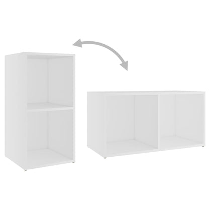 3 Piece TV Cabinet Set White Engineered Wood