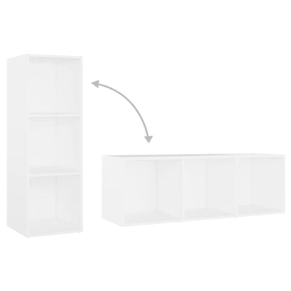 TV Cabinets 4 pcs White 107x35x37 cm Engineered Wood