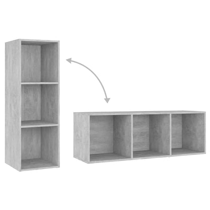4 Piece TV Cabinet Set Concrete Grey 107x35x37 cm Engineered Wood