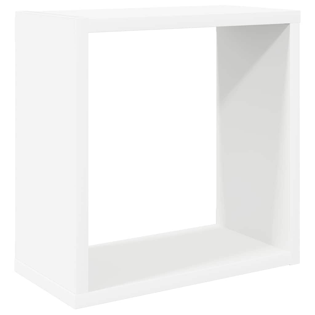 Wall Cube Shelves 4 pcs White 30x15x30 cm