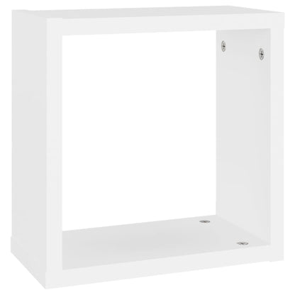 Cube Shelf | Set of 6 | White | Engineered wood | 30x15x30 cm per cube