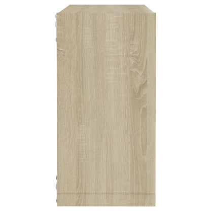 Wall Cube Shelves 2 pcs Sonoma Oak 30x15x30 cm