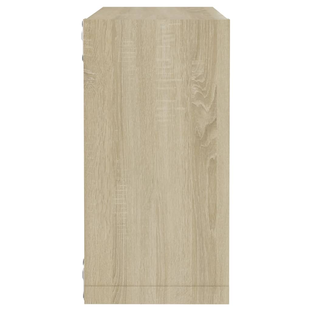 Wall Cube Shelves 4 pcs Sonoma Oak 30x15x30 cm
