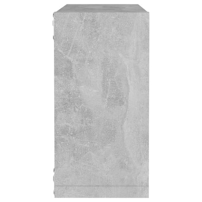 Cube Shelf |  Set of 4 | Concrete grey | Engineered wood