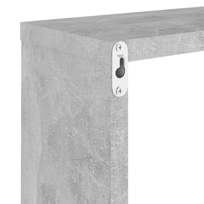 Cube Shelf |  Set of 4 | Concrete grey | Engineered wood