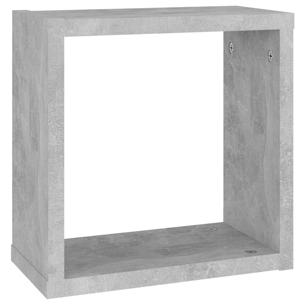 Cube Shelf | Set of 6 | Concrete Grey | Engineered wood | Medium