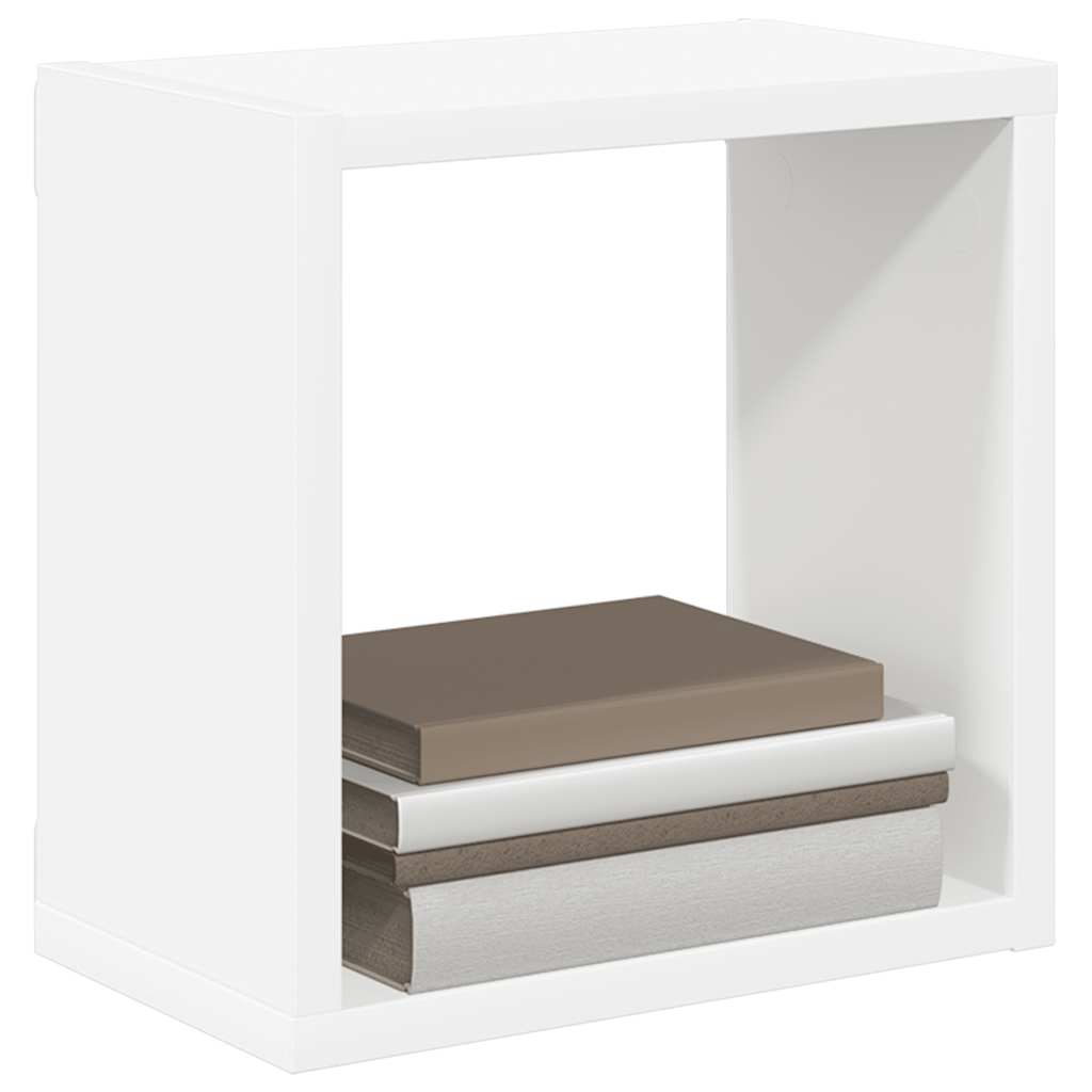 Wall Cube Shelves 2 pcs White 26x15x26 cm