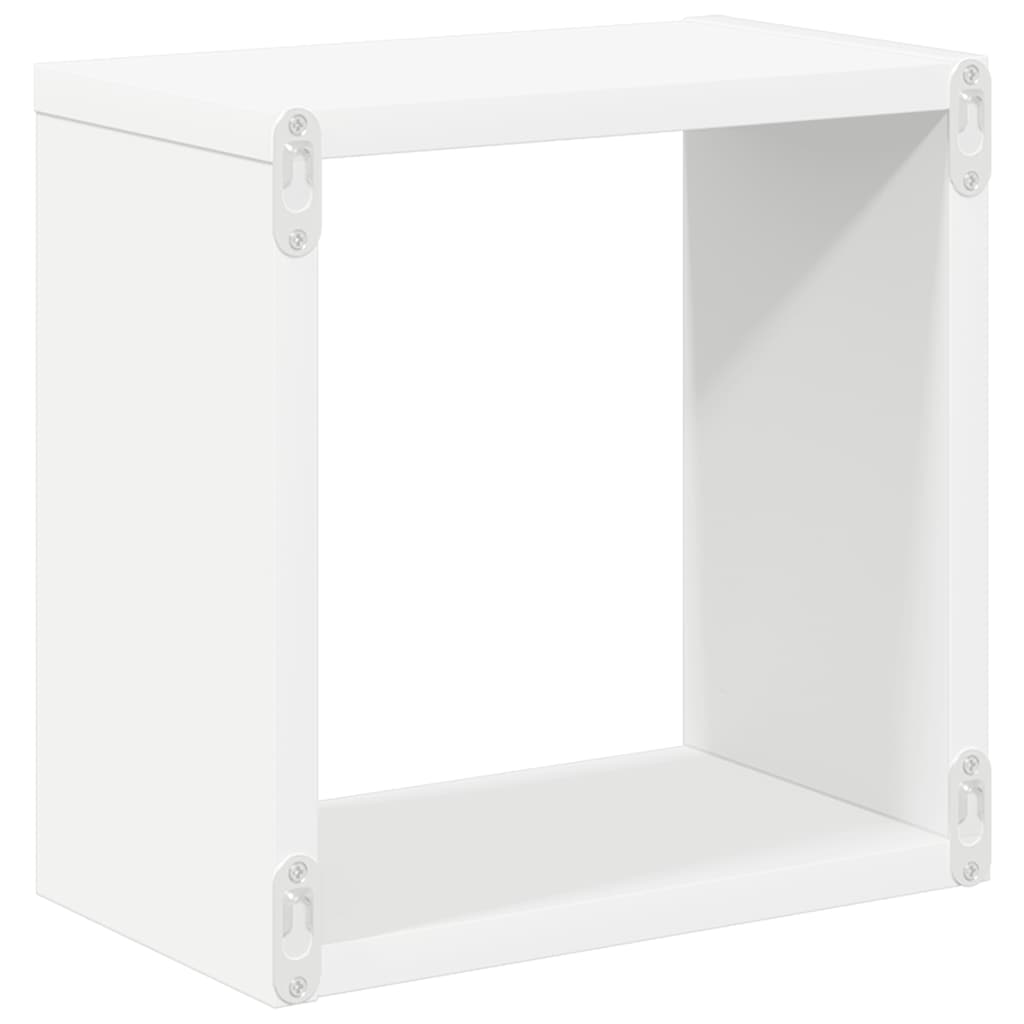 Wall Cube Shelves 2 pcs White 26x15x26 cm