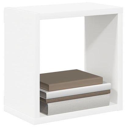 Wall Cube Shelves 4 pcs White 26x15x26 cm