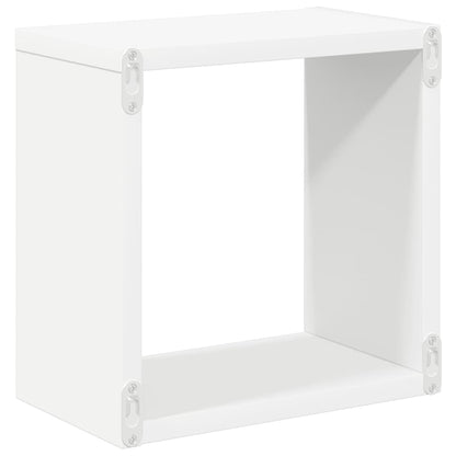 Wall Cube Shelves 4 pcs White 26x15x26 cm