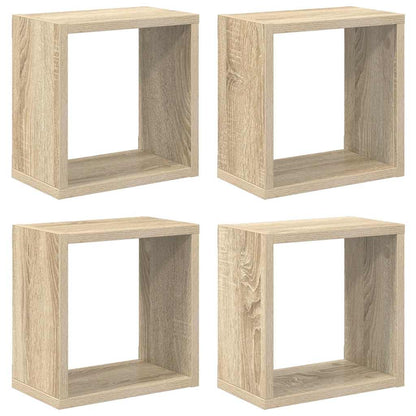 Wall Cube Shelves 4 pcs Sonoma Oak 26x15x26 cm