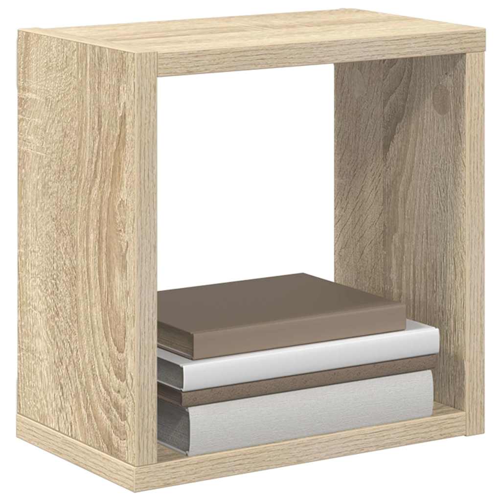 Wall Cube Shelves 4 pcs Sonoma Oak 26x15x26 cm