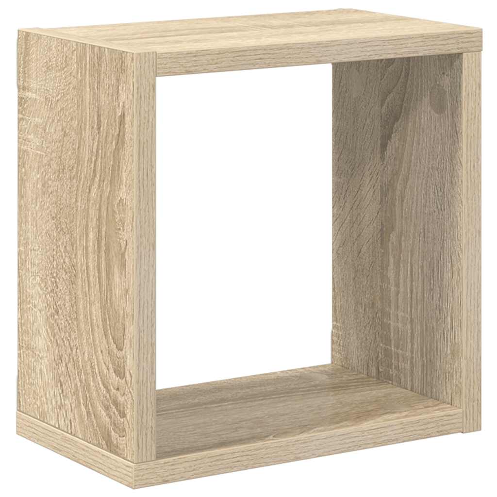 Wall Cube Shelves 4 pcs Sonoma Oak 26x15x26 cm