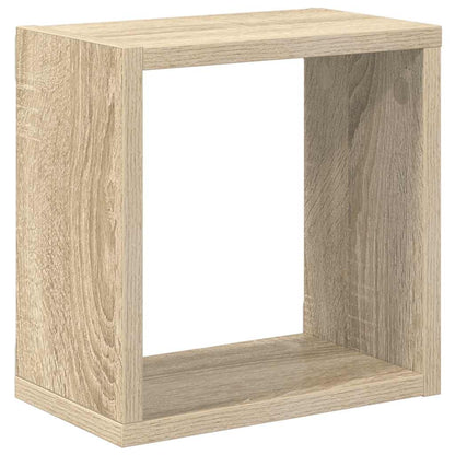 Wall Cube Shelves 4 pcs Sonoma Oak 26x15x26 cm
