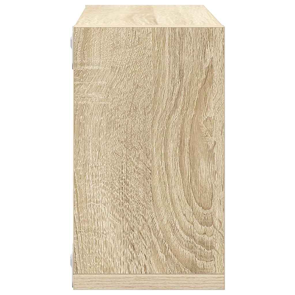 Wall Cube Shelves 4 pcs Sonoma Oak 26x15x26 cm