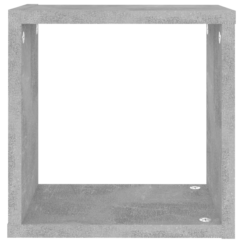 Cube Shelf | Set of 4 | Concrete grey | Engineered wood | Medium