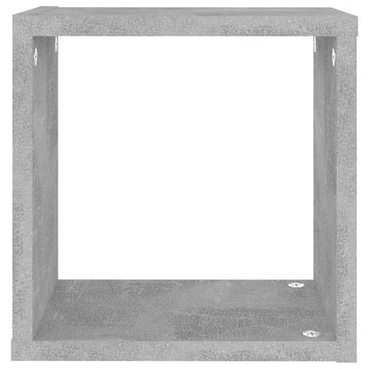Cube Shelf | Set of 4 | Concrete grey | Engineered wood | Medium