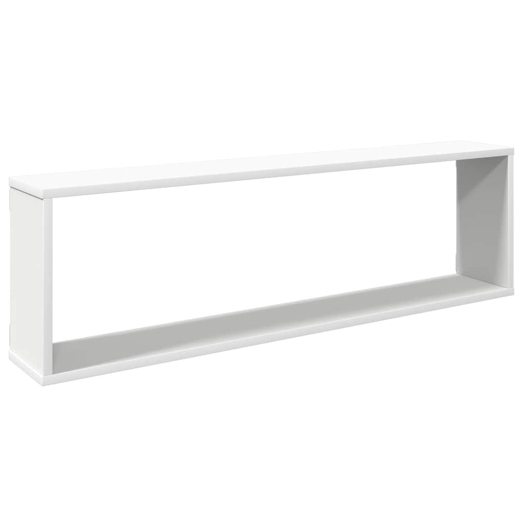 Wall Cube Shelf 2 pcs White 100x15x30 cm Engineered Wood