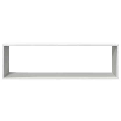 Wall Cube Shelf 2 pcs White 100x15x30 cm Engineered Wood