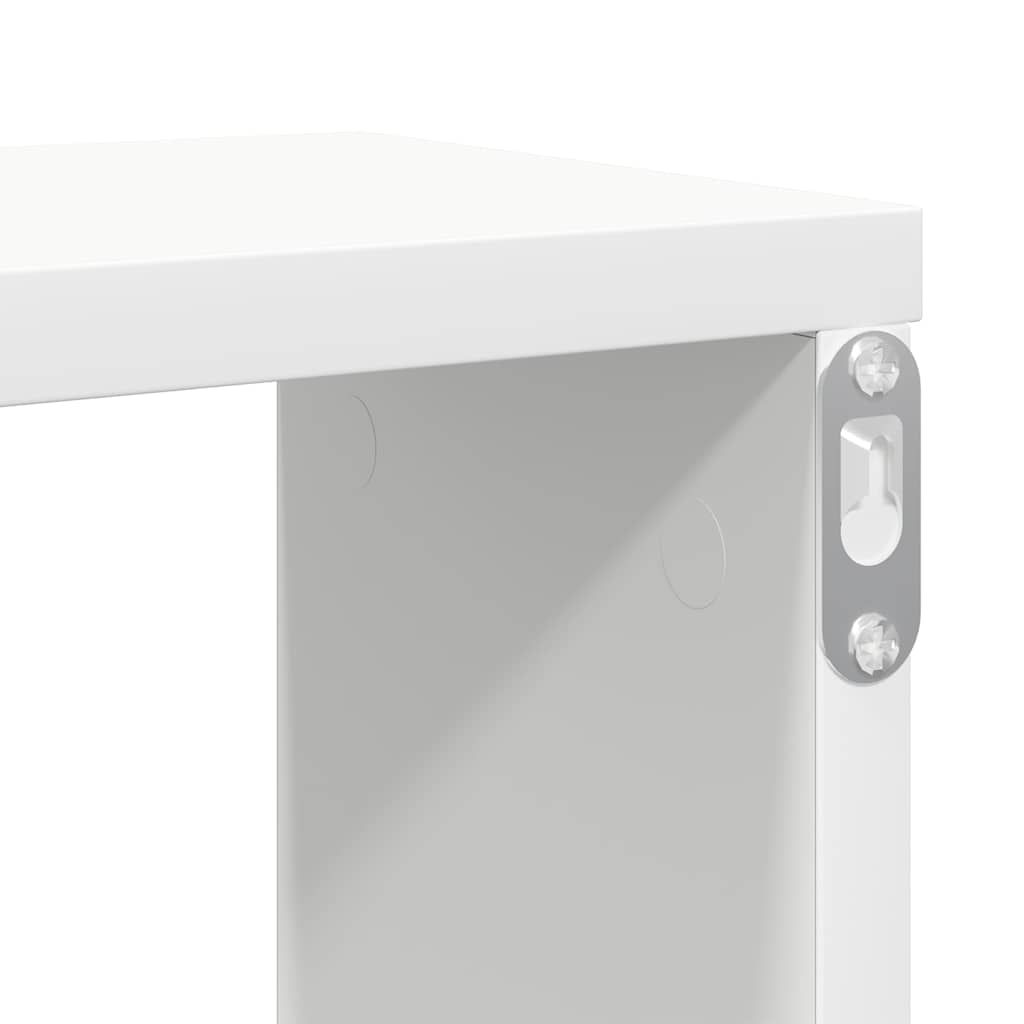 Wall Cube Shelf 2 pcs White 100x15x30 cm Engineered Wood