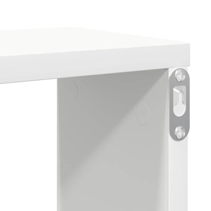 Wall Cube Shelf 2 pcs White 100x15x30 cm Engineered Wood