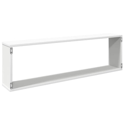Wall Cube Shelf 4 pcs White 100x15x30 cm Engineered Wood
