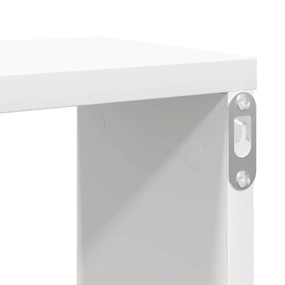 Wall Cube Shelf 4 pcs White 100x15x30 cm Engineered Wood
