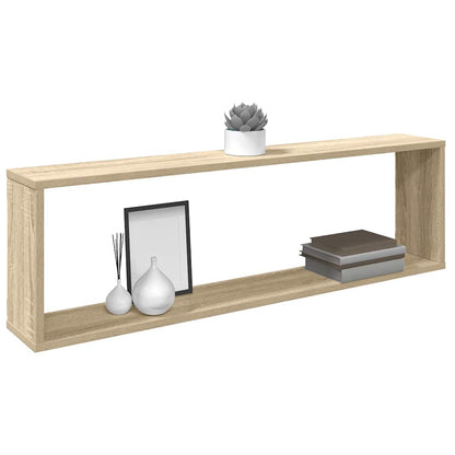 Wall Cube Shelf 2 pcs Sonoma Oak 100x15x30 cm Engineered Wood