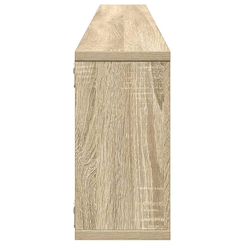 Wall Cube Shelf 2 pcs Sonoma Oak 100x15x30 cm Engineered Wood