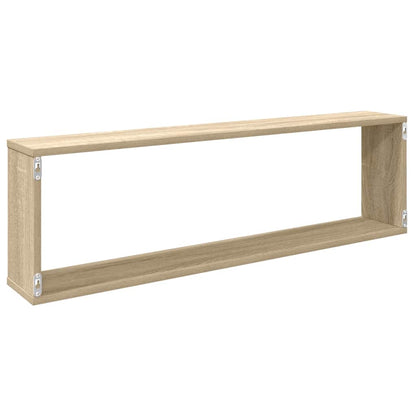 Wall Cube Shelf 2 pcs Sonoma Oak 100x15x30 cm Engineered Wood