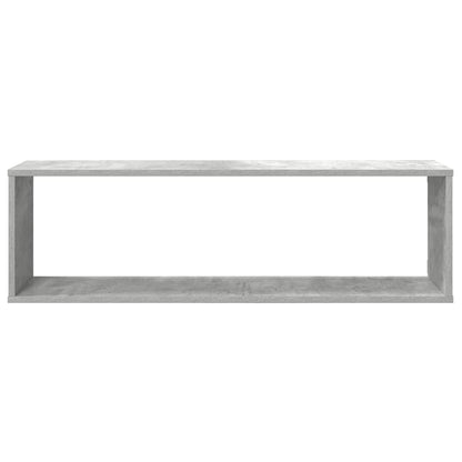 Wall Cube Shelf 2 pcs Concrete Grey 100x15x30 cm Engineered Wood