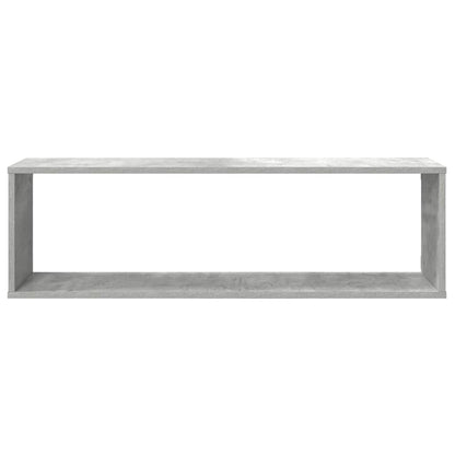 Wall Cube Shelf 4 pcs Concrete Grey 100x15x30 cm Engineered Wood