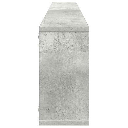 Wall Cube Shelf 4 pcs Concrete Grey 100x15x30 cm Engineered Wood