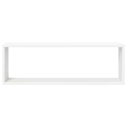 Wall Cube Shelf 2 pcs White 80x15x26.5 cm Engineered Wood