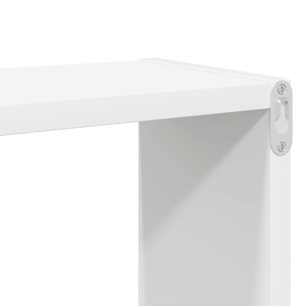 Wall Cube Shelf 2 pcs White 80x15x26.5 cm Engineered Wood