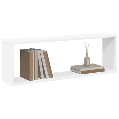 Wall Cube Shelf 4 pcs White 80x15x26.5 cm Engineered Wood