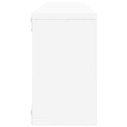 Wall Cube Shelf 4 pcs White 80x15x26.5 cm Engineered Wood